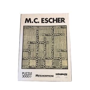 Rare Vintage M.C. Escher. Metamorphose 3000 Pc Puzzle Jigsaw Selegiochi Italy